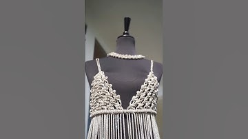 Makramee Top aus Strass Schnur 💎 Macrame Rhinestone Bra Top 💎 макраме лиф топ из стразового шнура