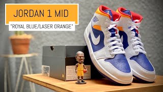 air jordan 1 mid royal blue laser orange release date