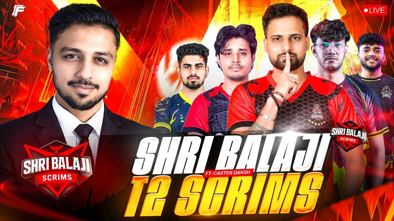🔴SHRI BALAJI SCRIMS 9PM T2 LOBBY LIVE CASTING  WITH DAKSH #esportscommunity