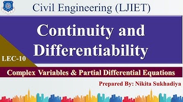 Lec-10_Continuity and Differentiability | CVPDE | Civil Engineering
