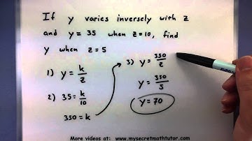 Pre-Calculus - Solving an inverse variation problem