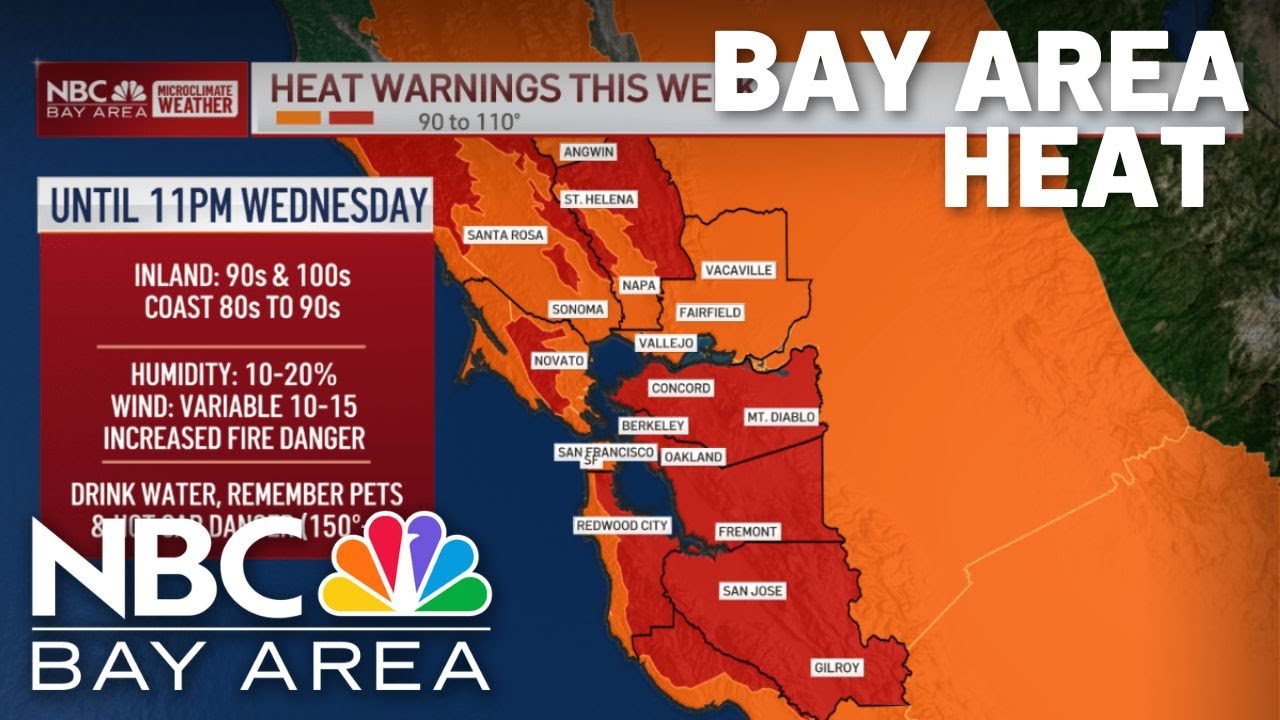 Excessive heat warning in effect for parts of the Bay Area - YouTube