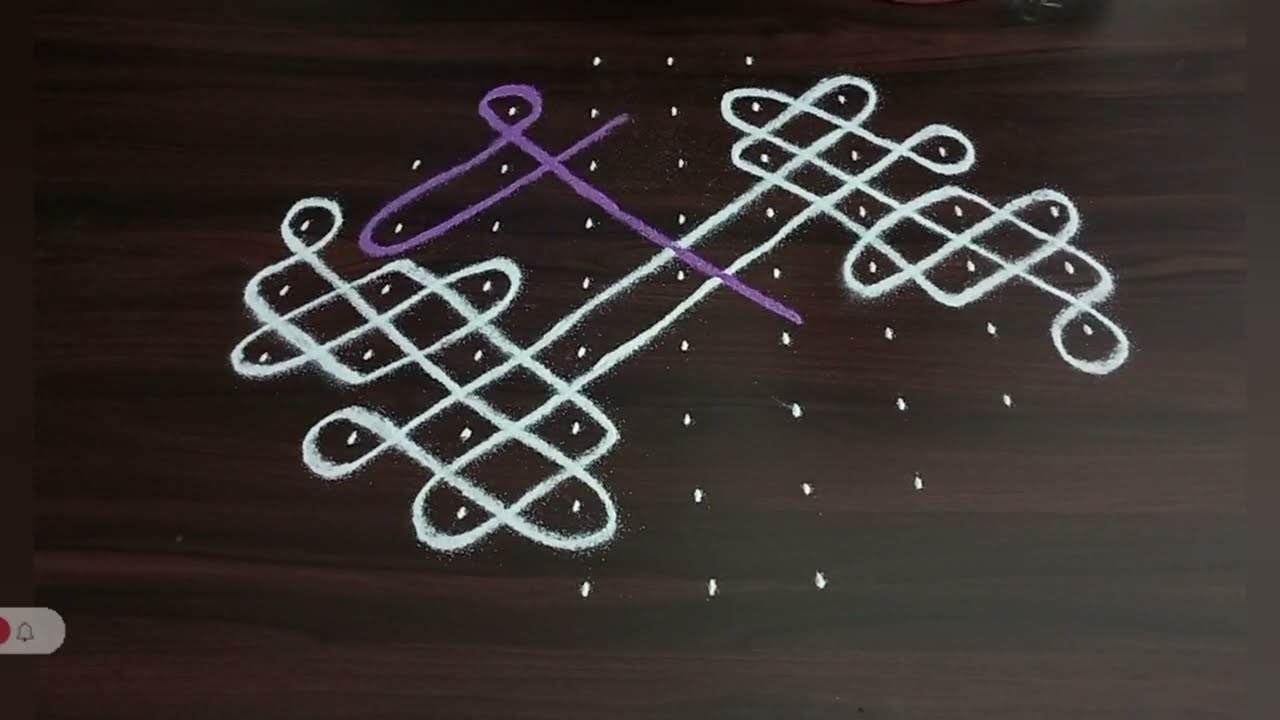 9dots Margazhi kolam Melikala, Chukkala muggulu Rangoli Sikku, Neli kolam @Jayanthiravikumarart