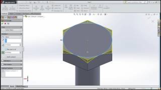 Solidworks Tutorials -How to make thread cutting command Solidworks- 2014-15 -- M12 Bold,