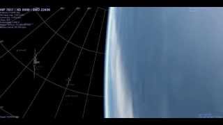 Tracking ISS space station on one Earth orbit 1000x Speed Simulation