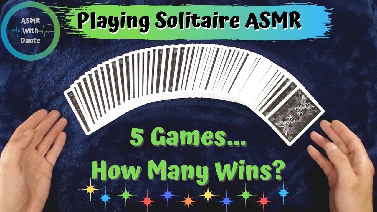 ( ASMR ) Playing Solitaire | No Talking | Card Shuffling Sounds