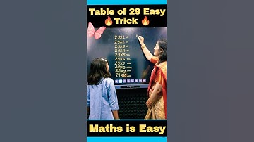 Table of 29 | Easy Table Trick 🔥| Vedic Maths Trick| Fast Calculation Trick #ytshorts #shorts #fun