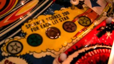 Stern STARS pinball machine: switched lamps test