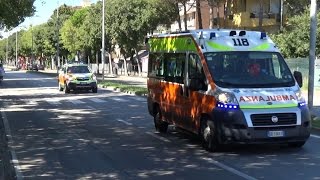 Ambulanza + Automedica 118 RiminiSoccorso in emergenza | Italian ambulance+ALS car responding code3