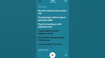 Thumbnail of You Look Happier, You Do - Happier Lyrics - Ed Sheeran