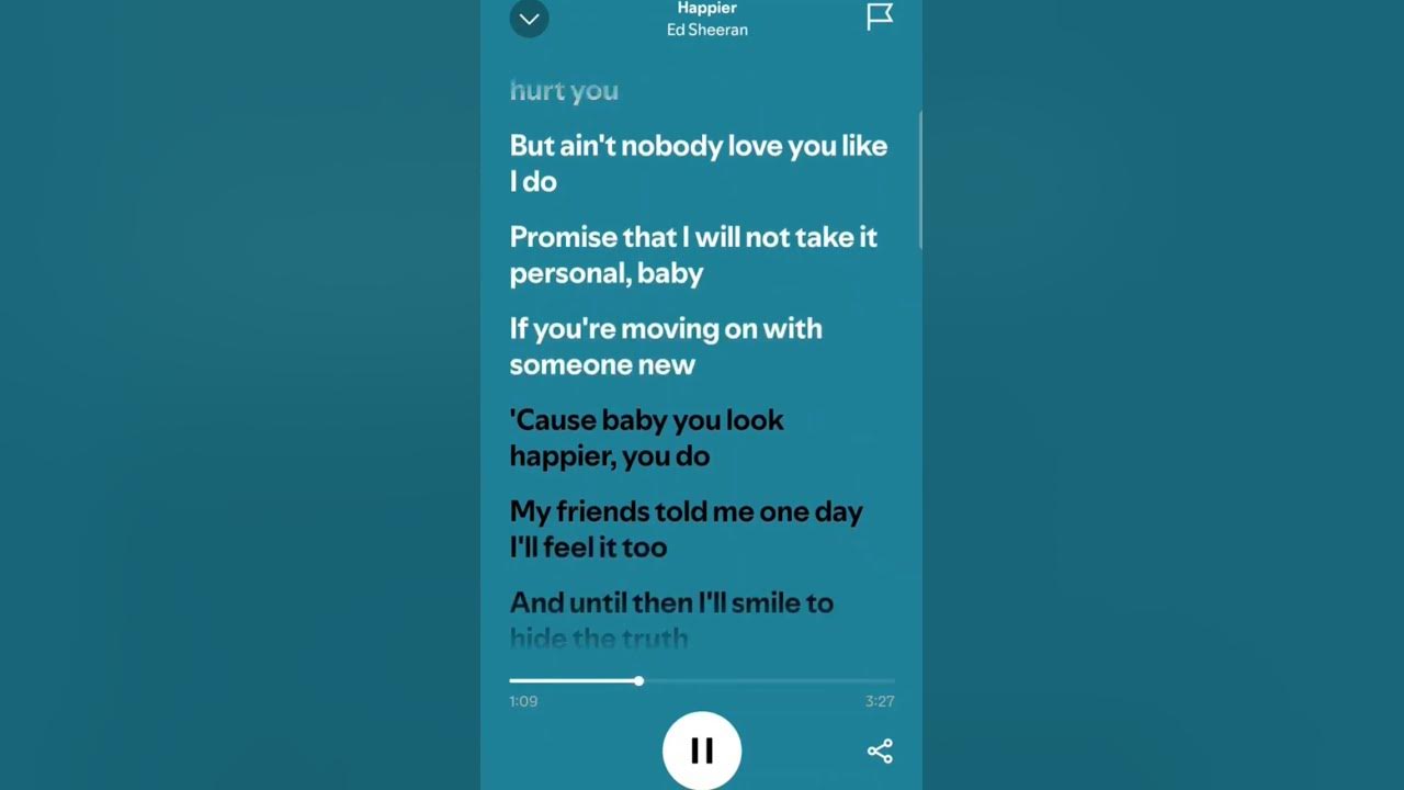 You Look Happier, You Do - Happier Lyrics - Ed Sheeran You Look Happier, You Do - Happier Lyrics - Ed Sheeran