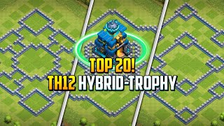 Top 20 Best Th12 Base Layout Farminghybridtrophy With Copy Link 2023 Clash Of Clans