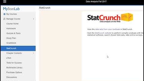 How to Open a Dataset from the Textbook Inside Statcrunch