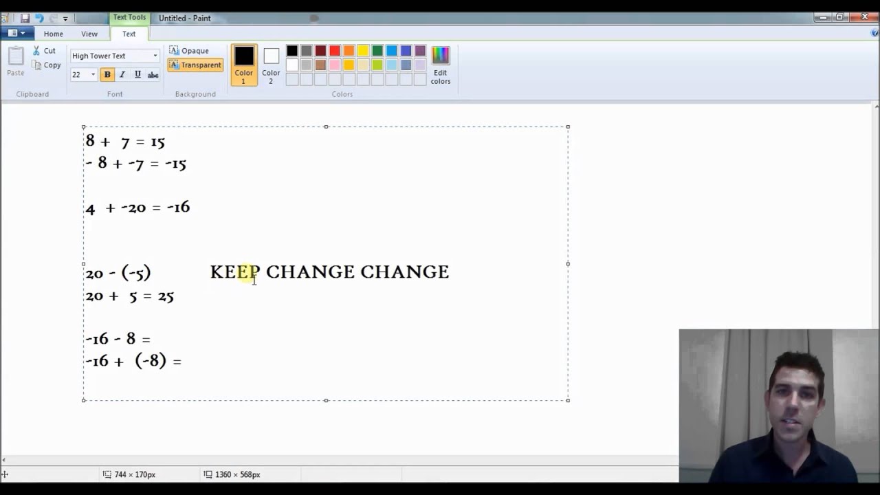 Integer Subtraction - YouTube