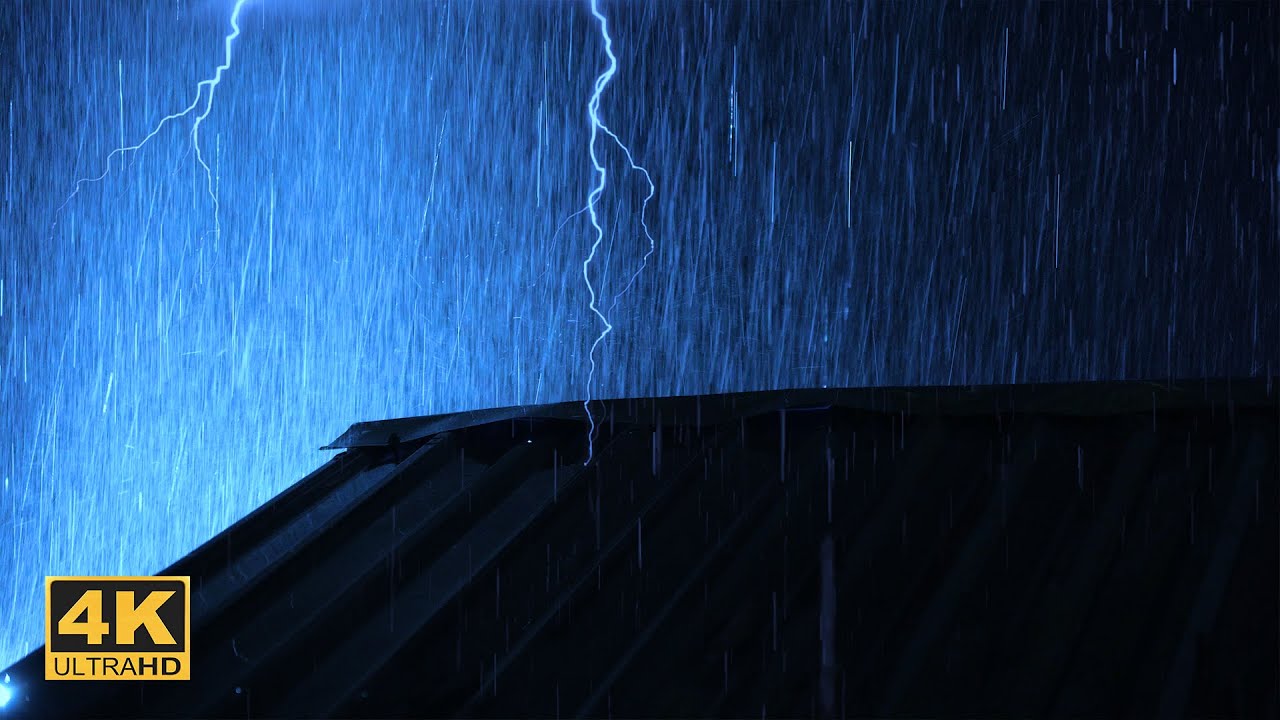 Duerma instantáneamente en 3 minutos con una fuerte lluvia y truenos ...