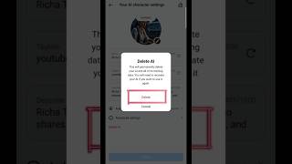Delete AI character // Instagram new update #richatechnical #ai #aicharacters  #instagram #ytshorts