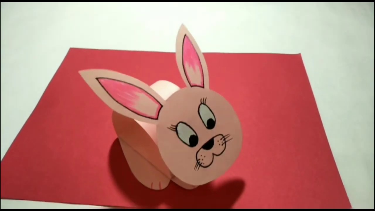 How to make Easy Paper Rabbit Paper Craft Ideas YouTube