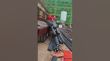 Can YOU unload a semi-truck of rebar THIS fast? 🤯 Massive Steel Delivery on Site!