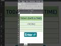 Excel Magic Formula for Real-Time Date &amp; Time 💻⏰ #exceltutorial #timeanddate #shorts #excelformulas