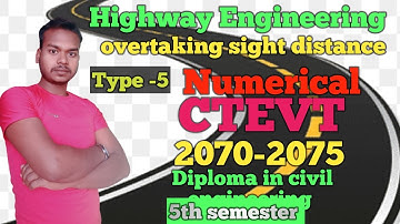 Find out overtaking sight distance|calculate|OSD|Numerical from Highway engineering|5th semester