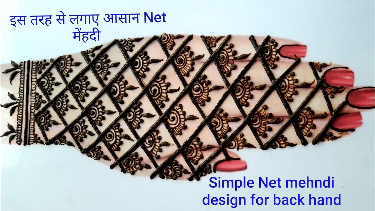 Net mehndi design for back hand | New back hand mehndi design 2023 ...