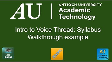 Intro to Voice Thread: Syllabus Walkthrough