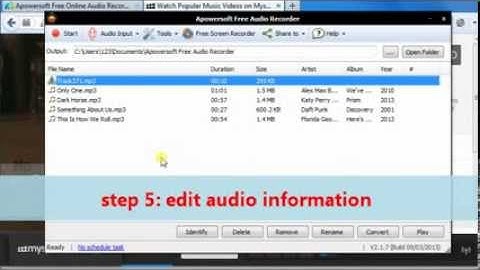 Simple method to record MySpace audio