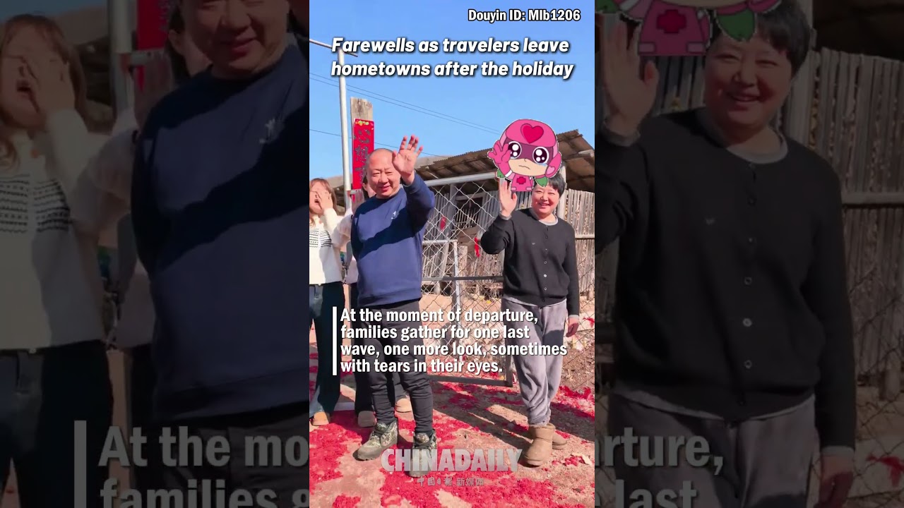 Farewells as travelers leave hometowns after the holiday