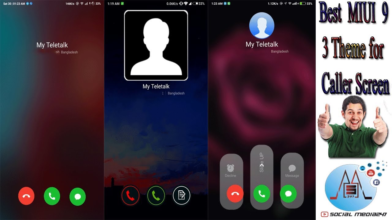 Top 3 Best MIUI 9 Themes For Change Your Calling Screen All Xiaomi Phones