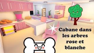 Cabane dans les arbres rose et blanche  Roblox Adopt me!