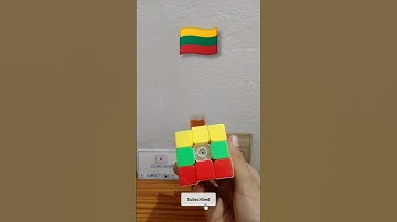 Can You Believe This Lithuania Flag is Made from a Rubik’s Cube 🇱🇹🤯 |
