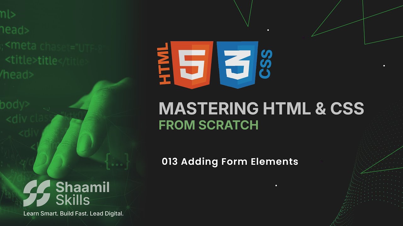 013 Adding Form Elements - YouTube