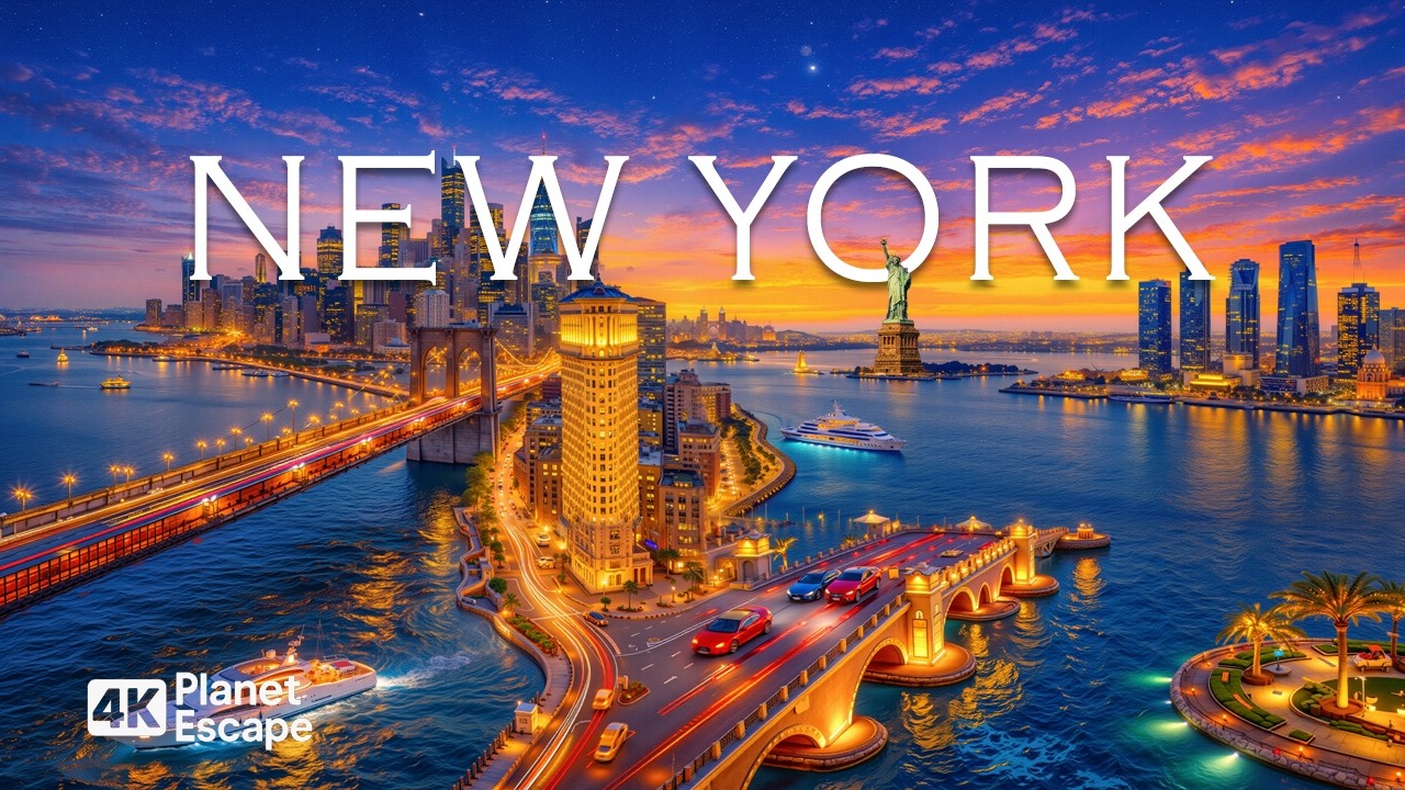 Откройте для себя Нью-Йорк в формате 4K в 2026 году | Город, который никогда не спит, с культовыми п