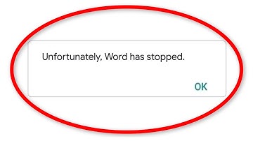 Fix Unfortunately Microsoft Word Has Stopped Error Android & Ios - Microsoft Word Not Open Problem