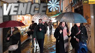 🇮🇹 Venice Italy, Rainy Night Walking✨Strada Nova to Ponte degli Scalzi