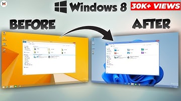 How to Convert Windows 8 into Windows 11 ??|| Make Windows 8 look like Windows 11 || Windows 8