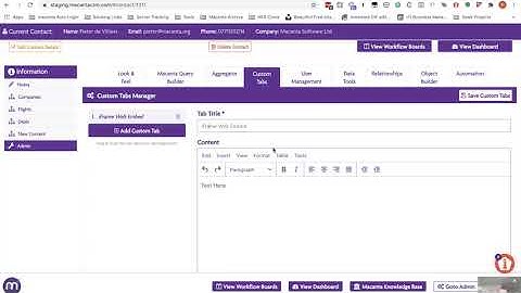 Embed content from another source in a Custom Tab, using an iframe