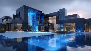 Blue Crystal Mega Mansion with Futuristic Glass Design | Ultra Luxury Home Tour