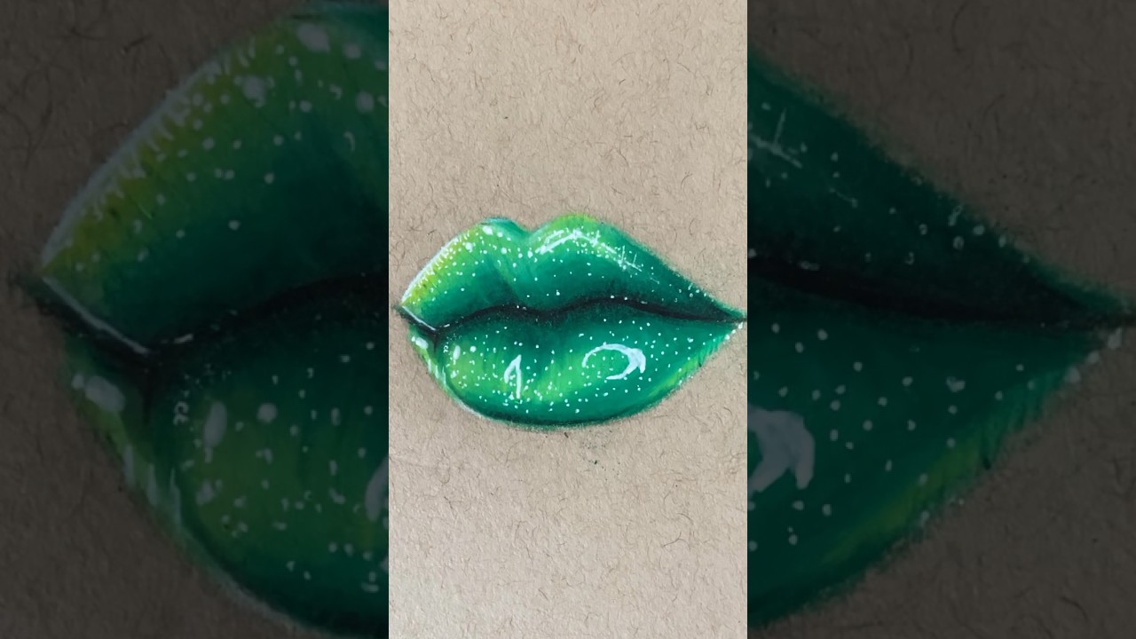Draw Green Lips with Me 💚 part 2 | 