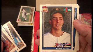 1991 COLLECTION - 91 TOPPS SEARCHING FOR CHIPPER JONES RC AND MARK WHITEN ERROR