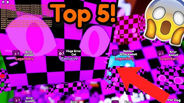 Top 5 Youtubers Hatching HUGE ERROR CAT! 😱 | Pet Simulator X Roblox