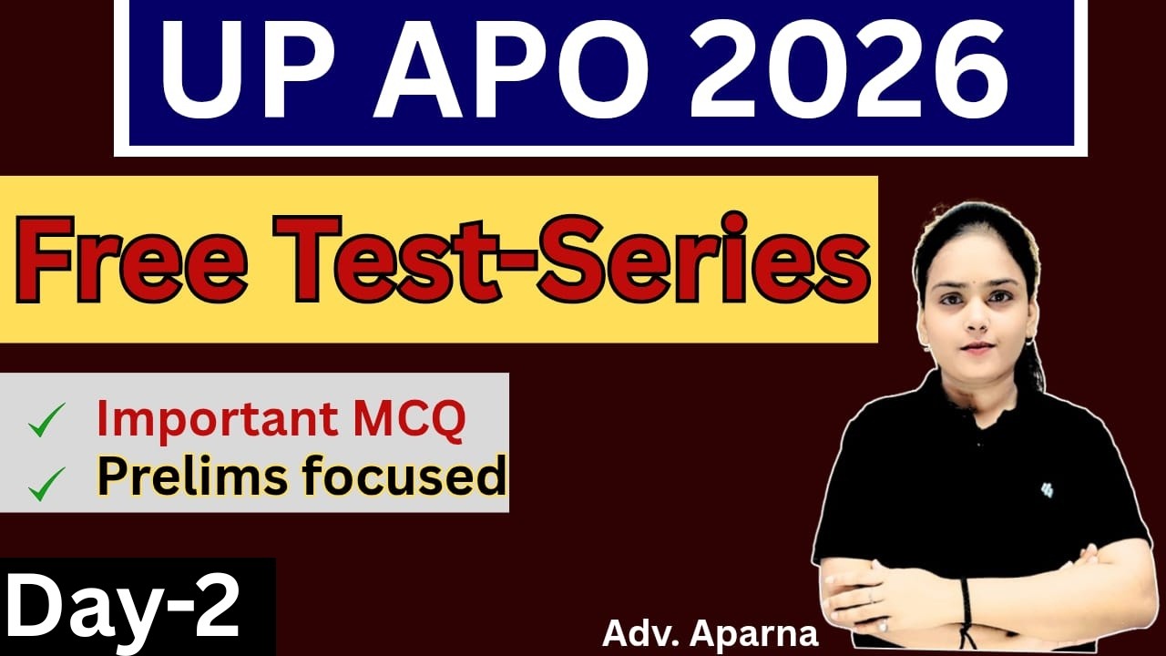 Free Test-Series For UP APO 2025 ||Day -2|| (Part-1) ||Adv.Aparna|| 9721636920 #upapo2025hindimedium