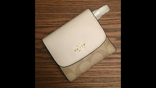 Cartera Coach Small Wallet In Signature Canvas