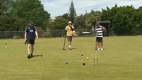 Golf Croquet NZ Nat. 2019 Doubles Day 1 J. Christi...