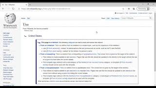 Wikipedia Tutorial Part 8 Article Page Redirects