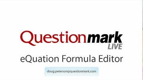 Math Editor in Questionmark Live