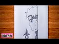 Easy Anime Drawing / How to Draw Naruto Uzumaki step by step / Naruto drawing for beginners 
