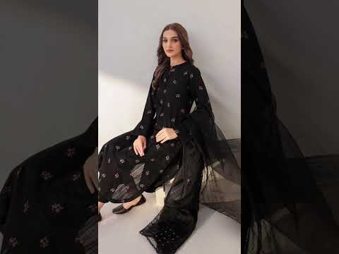 beautifull black collection with organza dupatta