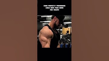 Cbum :- Best way to perform rope push down for triceps #bodybuilding #motivation #cbum