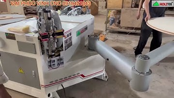 Máy dán cạnh bàn tròn | máy dán cạnh cong bán tự động Holztek